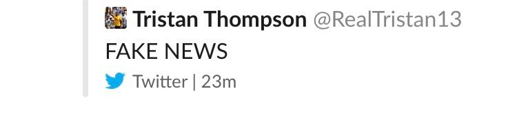 Tristan Thompson, Twitter
